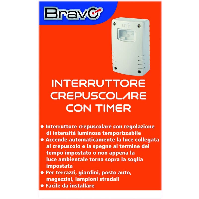 DS 8813 SW: Interruttore crepuscolare da esterno con timer, IP44