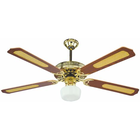 Ventilatore Da Soffitto 4 Pale In Legno Con Luce 3 Velocità DCG VECRD42L