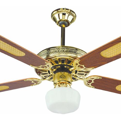 Ventilatore Da Soffitto 4 Pale In Legno Con Luce 3 Velocità DCG VECRD42L