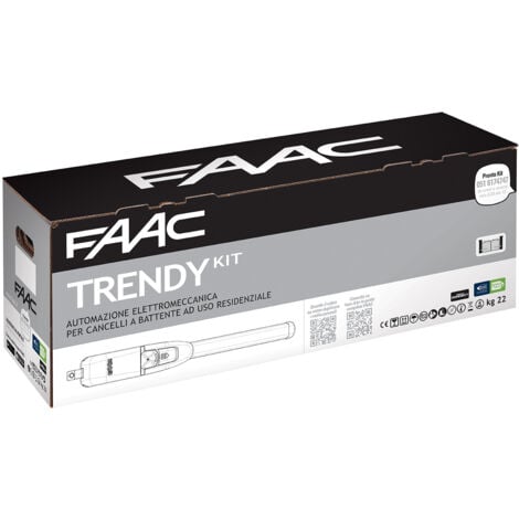 Kit Automazione Cancello Battente 2 Ante Max 1,8m Per Anta FAAC104419445 Trendy