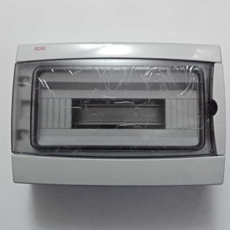 Centralino Da Parete Completo Di Barra DIN Grigio IP65 12 Moduli Rosi RS3912-T