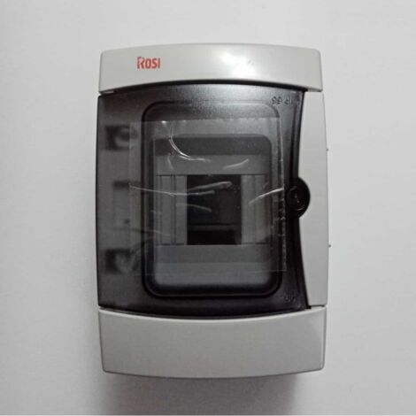 Centralino Da Parete Completo Di Barra DIN Grigio IP65 4 Moduli Rosi RS3904-T