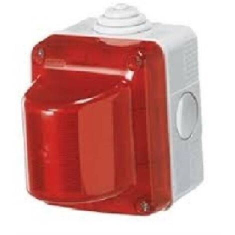 Spia Segnalazione Attacco E14 max. 15W 230V Diffusore Rosso IP55 Gewiss GW27415