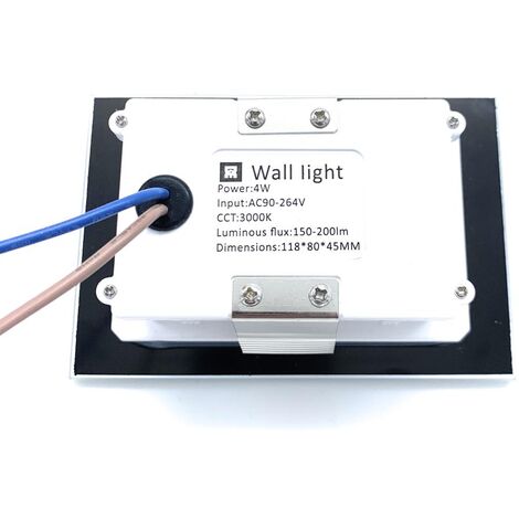 Segnapasso Led 4W Incasso Cassetta 503 Ip65 Cornice Vetro Bianco Luce Calda 3000K