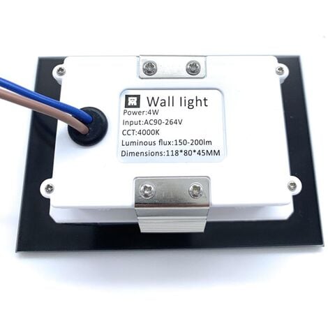 Segnapasso Led 4W Incasso Cassetta 503 Ip65 Cornice Vetro Bianco Luce Naturale 4000K