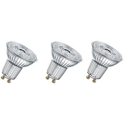 Osram Set 3 Lampadine LED PAR16 GU10 In Vetro Con Riflettore 2700K Warm White