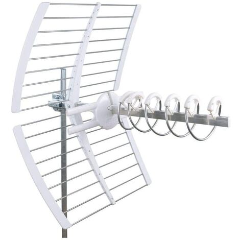 Elika 700C Antenna Elicoidale UHF, Filtro 5G e 4G LTE integrato, Canali E21-E48, Bande 470-694 MHz, Guadagno 17 dBi