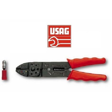 USAG 747 Pinza per capicorda preisolati Lunghezza 235 mm Impugnature in PVC