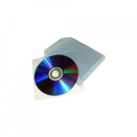 200 Bustine Per CD e DVD Trasparenti In Plastica pvc Con Aletta Di