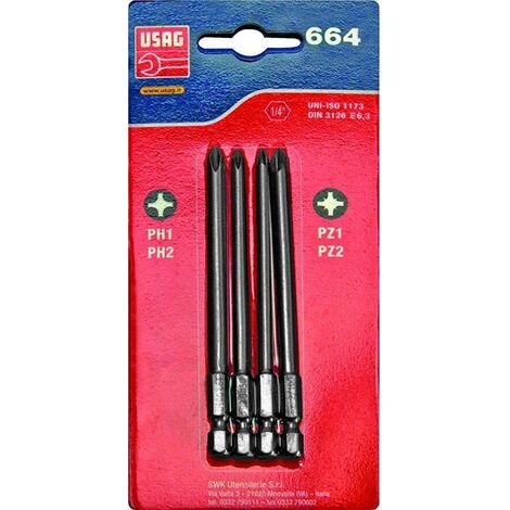 USAG 664 S4/100 U06640210 Assortimento Inserti In Blister Attacco 1/4’’