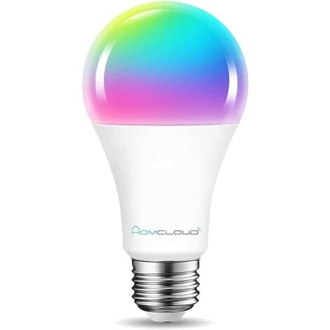 Homcloud Lampadina A70 Smart Wi-Fi LED Multicolore + Bianco CCT E27  Dimmerabile, 11W, 1050 Lumen