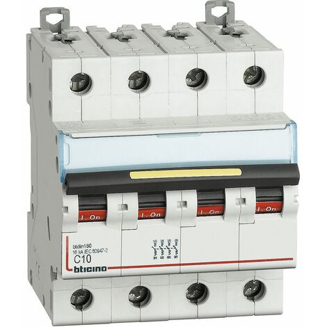 BTicino FT84C10 Interruttore Magnetotermico Modulare BTDIN160 4P 10A Curva C