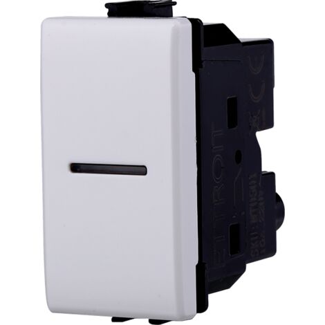 Modulo pulsante serie Solar, bianco, compatibile con serie BTicino Matix - Ettroit MT0601