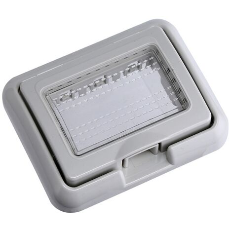 ETTROIT MT2703 Placca con Coperchio 3P Supporto Stagno Idrobox IP55 Compatibile Con Bticino Matix (1/3)
