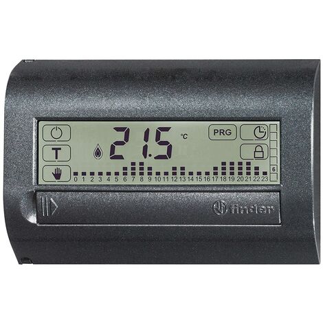 Cronotermostato Con Display LCD Touch Screen, Programmazione Settimanale, A Batteria, Bianco - Finder 1C.71.9.003.0007