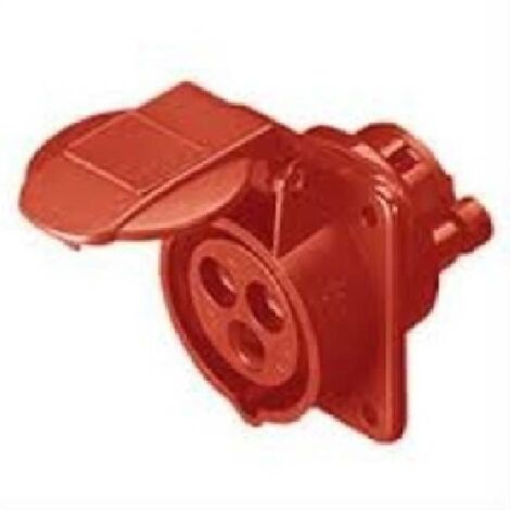 Presa Fissa Incasso 10 Gradi IP54 3P+T 16A 380-415V 50/60Hz Rosso Cablaggio A Vite