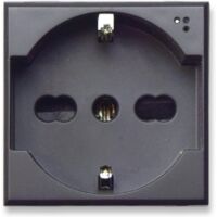 Presa schuko Ave Tekla bipasso 10/16A colore nero 445090/15TS