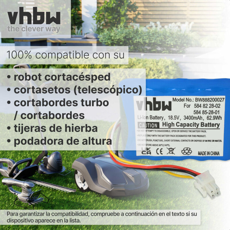 Awekamer 18,5V 4000mAh Litio Batería de Repuesto para Gardena Sileno R100Li R100LiC R130Li R160Li pour Husqvarna 310 315 2015-2017 Version