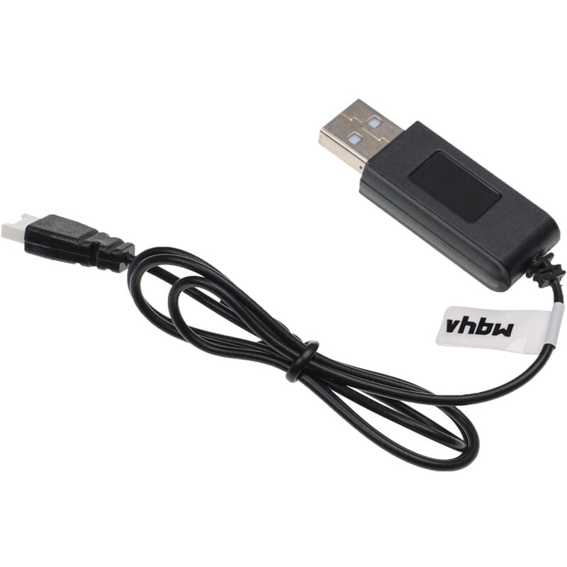 vhbw Cable de carga USB compatible con Carrera CRC X1 (503001), Power Force black (503099) dron, cuadricóptero - 60 cm