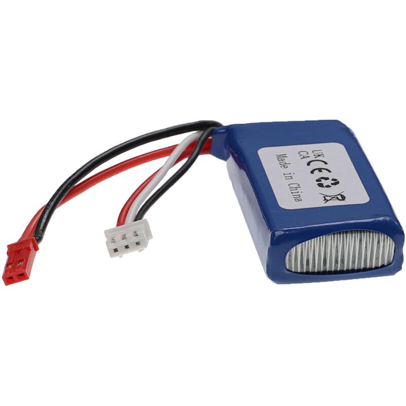 Vhbw Batería Recargable Compatible Con BEC Clavija (m) Para Modelismo Por Ej. Coche Carreras, Avión (800mAh, 7,4V, Li-poli, 56 X 30 X 15mm