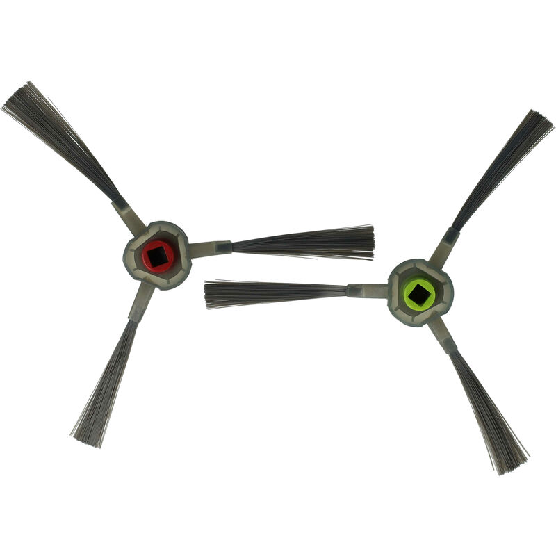 vhbw 2x cepillo lateral compatible con iRobot Roomba E6, i7, i3, J7, Combo,  s9 robot aspirador - Set cepillos, gris oscuro