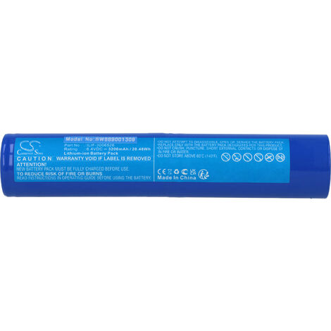 vhbw Batería reemplaza Maglite ILIF-3006526 para linterna. linterna frontal (3200 mAh, 6,4 V, Li-Ion)
