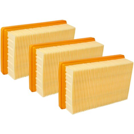 vhbw Set de 3x Filtro plisado plano compatible con Kärcher WD6 P Premium, WD5 Premium Renovation Kit aspiradora - Elemento filtrante (1/5)