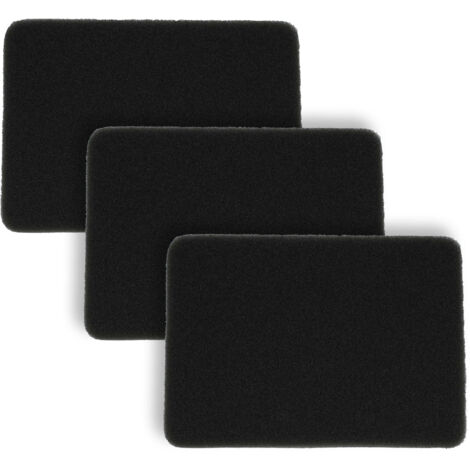 vhbw 3x Filtro de aspiradora compatible con Rowenta RO8364EA/410, RO8359OA/410, RO8359EA/410, RO8341OA/410 - Filtro de espuma negro (1/5)