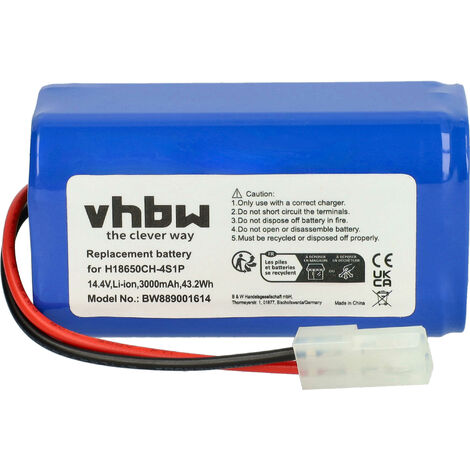 vhbw Batería compatible con iRobot Roomba Series 600, Series 800, Series 900  robot limpieza (4000 mAh, 14,4 V, Li-Ion)