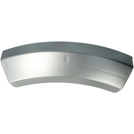 vhbw Tirador de puerta compatible con Bosch WTE8430SGB/08, WTE8430SGB/13, WTE843S0GB/21 secadora - 22,5 x 7 x 2 cm plástico plata (1/5)