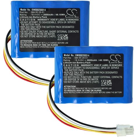 vhbw 2x Batería compatible con Gardena R160Li Modell 2017, R160Li Modell 2018, Sileno+, Sileno, Sileno+ 4050 cortacésped 2600mAh 18,5V Li-Ion (1/5)