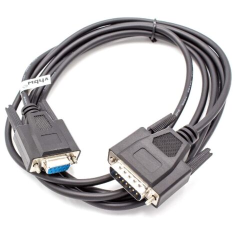 vhbw Cable adaptador serial RS-232 compatible con Siemens Simatic TP37, TP27, OP37, OP7, OP5 PCs y dispositivos periférico - Cable, 300 cm, negro