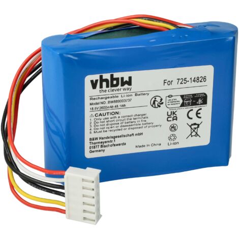vhbw Accu vervangt MTD 753-11203, 753-11204, 725-14826, 725-14827, 725-18426 voor robotmaaier 5200mAh 18,5V Li-Ion
