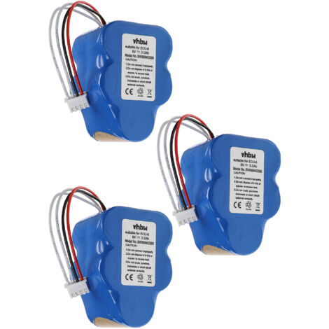 vhbw 3x batería compatible con Ecovacs Deebot D73, D715, D780, D76, D720, D73n, D730, D77, D760, D79 aspiradora (3000 mAh, 6 V, NiMH) (1/5)