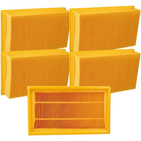 vhbw 5x Filtro plisado plano compatible con Kärcher NT 611 Eco/Te/M, NT 561 Eco/Te/M aspiradora, aspiradora seco y húmedo - Elemento filtrante (1/5)