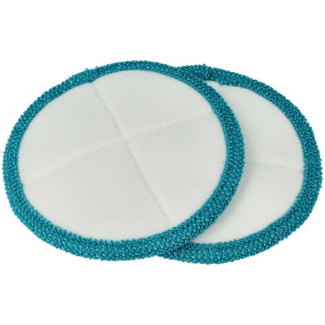 Vhbw 2 Panni In Microfibra Per Scopa A Vapore – Compatibili Con Clean Maxx – Lavabili A 60°C, Blu/Bianco, Alta Assorbenza - 4