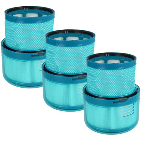vhbw 3x Filtro compatible con Dyson Gen5 Detect Absolute, Detect aspiradora - Filtro de aire de salida, turquesa / blanco (1/5)