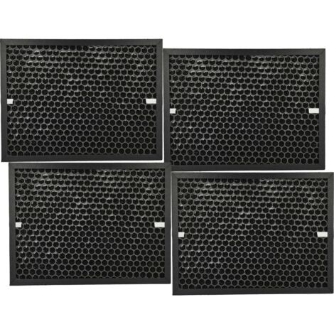 vhbw 4x Filtro carbón activo reemplaza Honeywell HRF-L710E para purificadores de aire - Filtro de aire negro (1/5)
