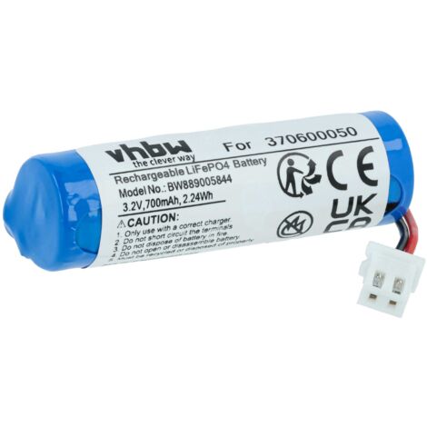 vhbw Batería compatible con Carrera 370201055, 370201024X, 370200999X coches de carreras (700mAh, 3,2V, LiFePO4, 50 x 16 x 14mm, JST ZH) (1/5)