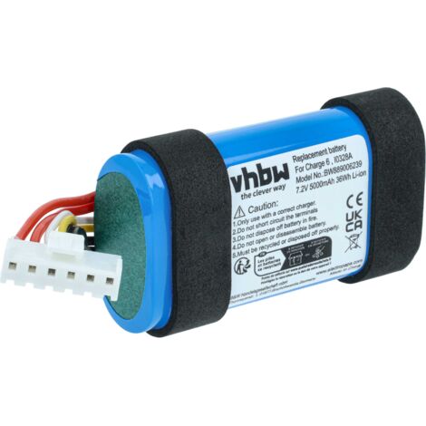 vhbw Batería compatible con JBL Charge 6 altavoces, cajas acústicas (5000 mAh, 7,2 V, Li-Ion) (1/5)