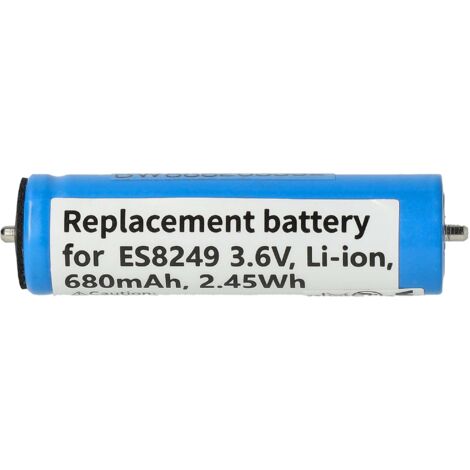vhbw Batería compatible con Panasonic ES-LV9Q, ES-RF31, ES-RF 31, ESLV9Z, ESRF31 afeitadora, cortadora de pelo (680 mAh, 3,6 V, Li-Ion) (1/5)