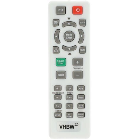 vhbw Mando a distancia compatible con BenQ MS617, MS619ST, MS521, MW512, MS521P, MW516, MS612ST, MS614, MS527, MS524 proyector - Repuesto (1/5)