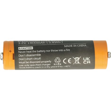 vhbw Batería recargable compatible con Moser Wahl 1884 Li+Pro maquinilla cortapelo (1800 mAh, 3,2 V, Li-Ion) (1/5)