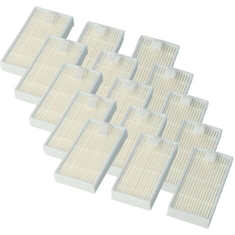 vhbw 15x Filtro compatible con Ariete Bricola 2717, 2713 aspiradora - filtro Hepa blanco (1/5)