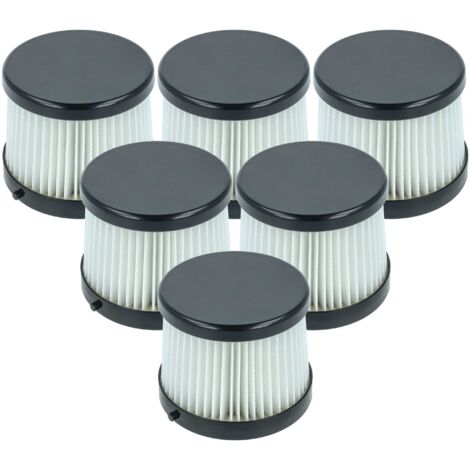 vhbw 6x Filtro compatible con Dewalt DCV5011H, DCV501HB aspiradora - filtro Hepa negro blanco (1/5)