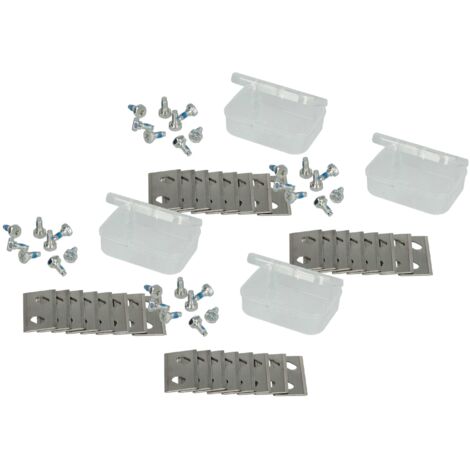 vhbw 24x cuchilla repuesto reemplaza MTD 769-25933-01, 742-05538 para cortacésped - Recambio, plata, acero cromo-carbono (1/5)