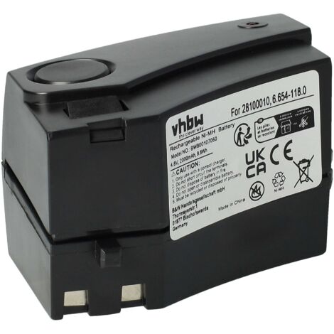 vhbw 1x batería compatible con Kärcher KC55 aspiradora negro (2000 mAh, 4,8 V, NiMH) (1/5)