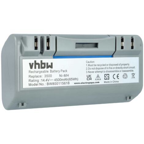 Vhbw Batteria Di Ricambio Per Aspirapolvere Robot – 2600mAh, 14,4V, Li-Ion – Sostituisce LG BRL1, EAC62218205, EACAA1