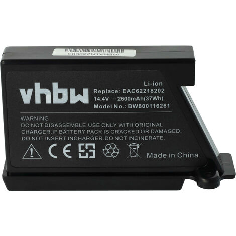 vhbw Batería compatible con Cecotec Conga 3090, 3091, 3092 aspiradora (3000  mAh, 14,8 V, Li-Ion)