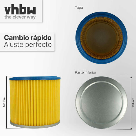 vhbw 5x filtro redondo / filtro laminado para aspiradoras